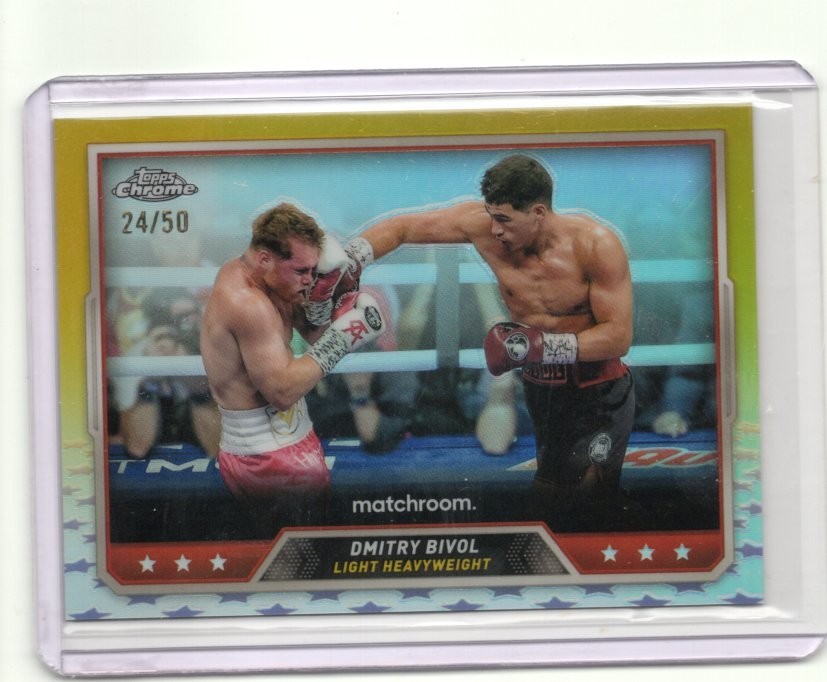 2024 Topps Chrome Boxing Dmitry Bivol GOLD REFRACTOR #43 24/50