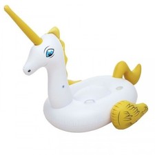 Image of Bestway Sturdy Inflatable Supersized Unicorn Rider with Handles and Cup Holder