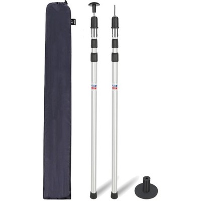 Camping Zeltstangen Aluminium Teleskop 2er-Set Verstellbar Sonnensegel Markise