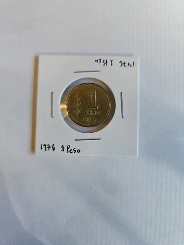 1976 Argentina 1 Peso Republica Circulated Beautiful 