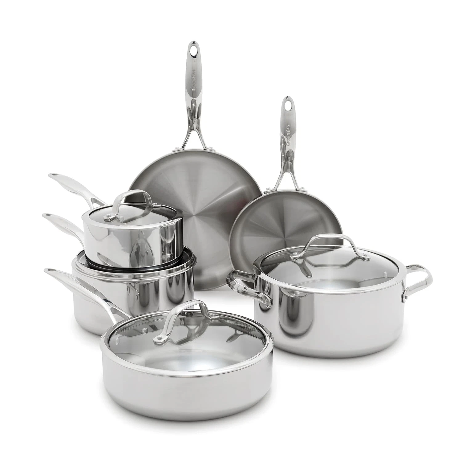 Valencia Pro 10-Piece Tri-Ply Stainless Steel Cookware Set, Induction Ready