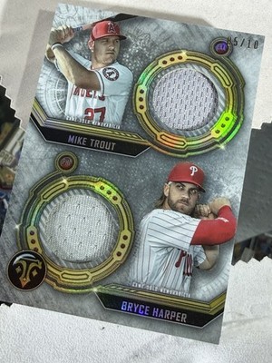 2020 Topps Triple Threads Deca Relic Book Mike Trout Aaron Judge Mookie Bett /10