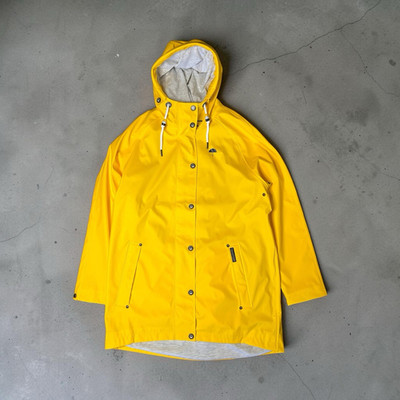 Schmuddelwedda Damen Regenjacke Gelb Kapuze wasserdicht winddicht Gr. XS/S