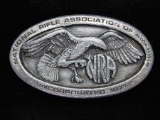 PC09120 VINTAGE 1970s  NATIONAL RIFLE ASSOCIATION OF AMERICA  NRA BELT BUCKLE