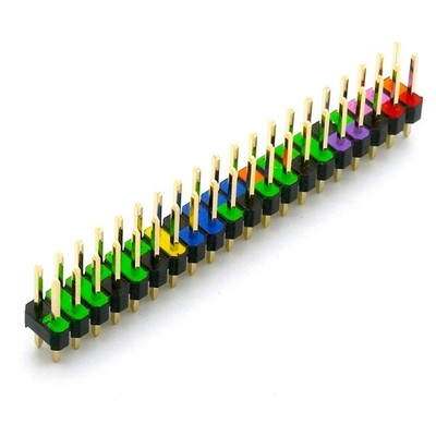 40 Pin GPIO Header für Raspberry Pi Zero farblich kodiert Stiftleiste farbig