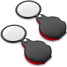 Portable Mini Magnifying Glass Set for Reading  Hobbies - 1.96" Lens Diameter