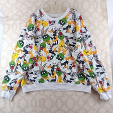 Looney Tunes Crewneck Sweatshirt XXL Bugs Bunny Daffy Duck Marvin the Martian