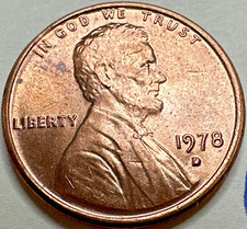 1978 D Lincoln Memorial Cent Penny Actual Coin 8040N