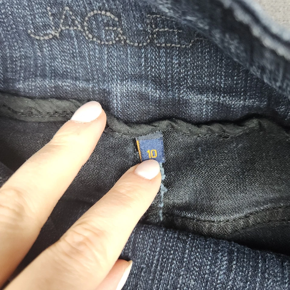 Pantalones de mezclilla Jag para mujer talla 10 azules tiro alto ajustados elásticos Foto 4 de 4