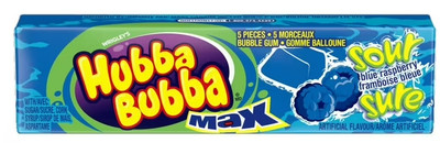 Hubba Bubba Bubble Gum Blue Raspberry 5 Pieces
