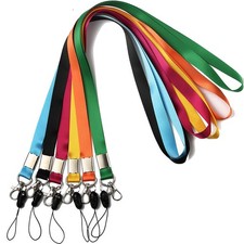 6 PCS Lanyards For ID Badges Holder Keys Whistles Cell Phones Office Neck