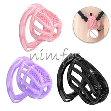 2026 NEW Beehive Male Chastity Device Breathable Cage Mini Lock with 6 Rings