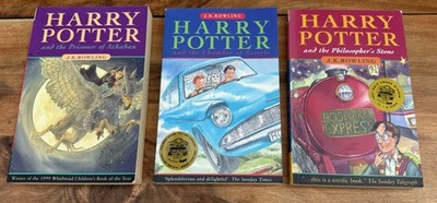 Harry Potter Trilogy 1st Edition  PB Set Philosopher's Stone Chamber Secrets 1/1