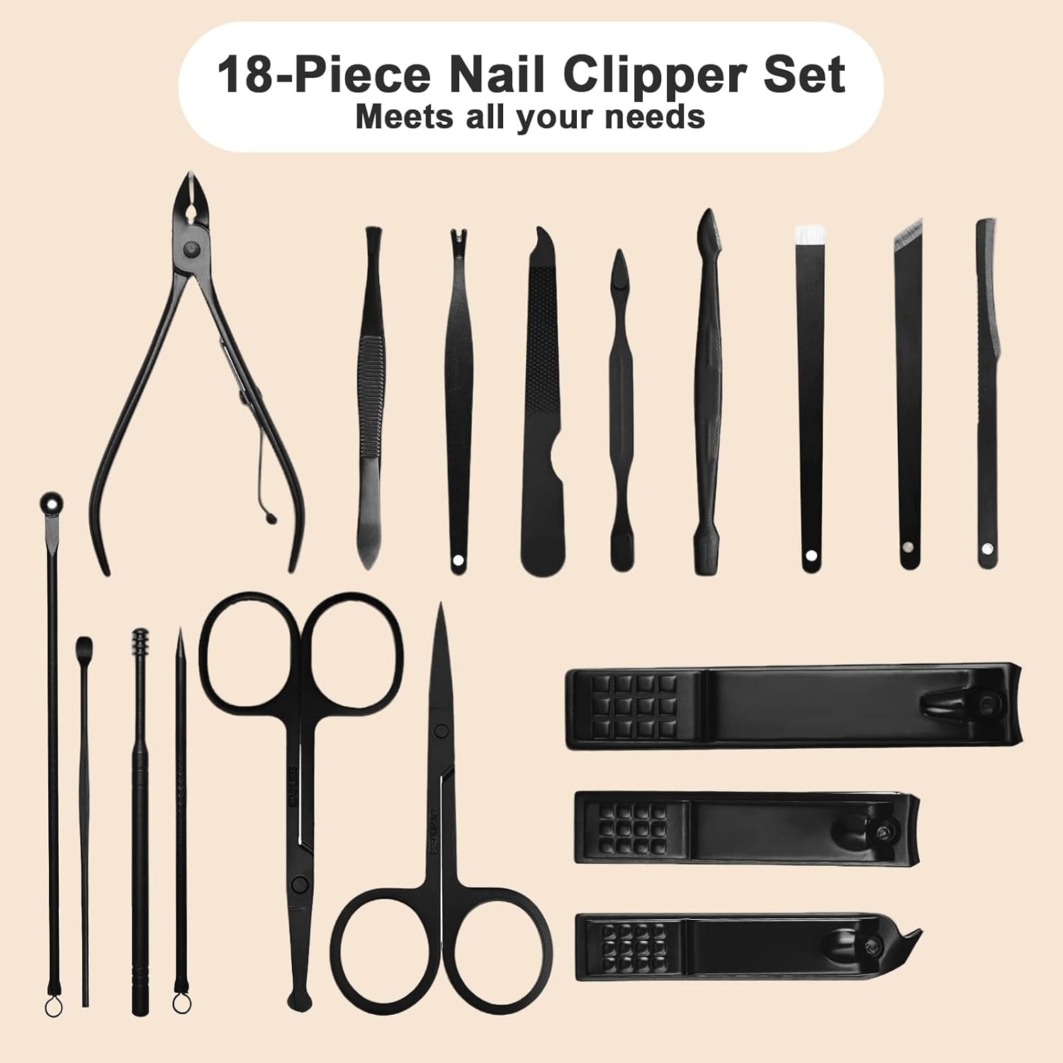 Set Manicure da Viaggio 18 Pezzi - Compatto e Resistente in Acciaio - 4