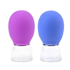 2/4 Pieces Facial Cupping Set Eye Face Vacuum Massage anti Cellulite Cup Silicon