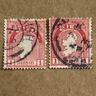 (2) USED Pingin Eire Postage Stamp Map of Ireland 1922-23  — photo 1