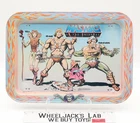 He-Man Metal TV Lap Tray Masters of the Universe MOTU 1982 Mattel Vintage