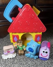 1998 Tyco Blue's Clues You Blue's House Playset Blue Handle Figures Steve