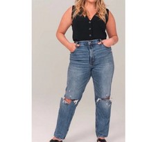 Abercrombie Fitch Jeans Women 31 /12L 90s Straight Ultra High Rise Curve Love