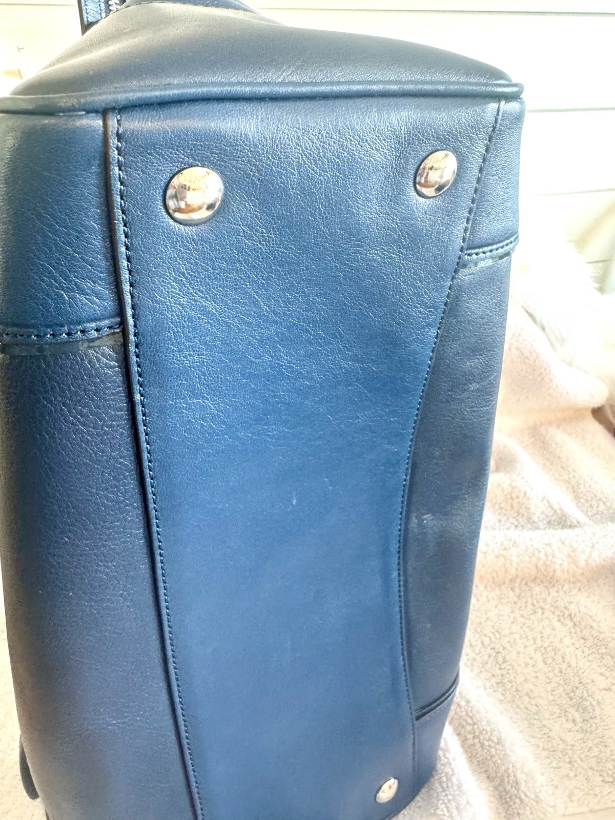 Coach Bundle, Blue Python Embossed Leather Handba… - image 7