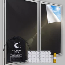 Portable Blackout Curtains (118" x 57"), Blackout Shades for Bedroom Windows,...