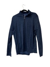 Vineyard Vines Top Mens Small Blue Depth Blank Sankaty Quarter Zip Pullover NWT