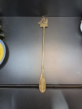 Vintage Brass Nautical Galleon Ship Long Shoe Horn 18  Long