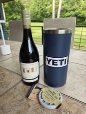 YETI Rambler Enfriador de Vino Azul Marino Acero Inoxidable Enfriador de Botellas Almohadilla de Aterrizaje Disco