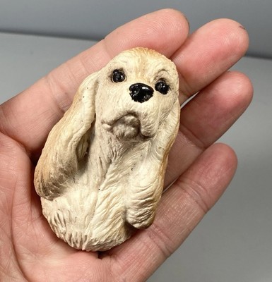 Vtg 3D Cocker Spaniel Dog Figurine Magnet  86  Animal Magnetism Collection