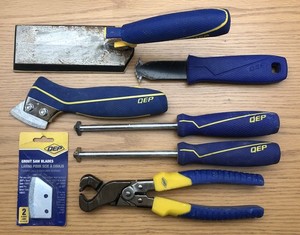 Qep Tile Tool Lot Tile Nipper Grout Saw w/New Blades Grout Remover & More