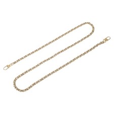 47" Purse Chain Strap with Buckles for Shoulder and Cross Body Gold Gold