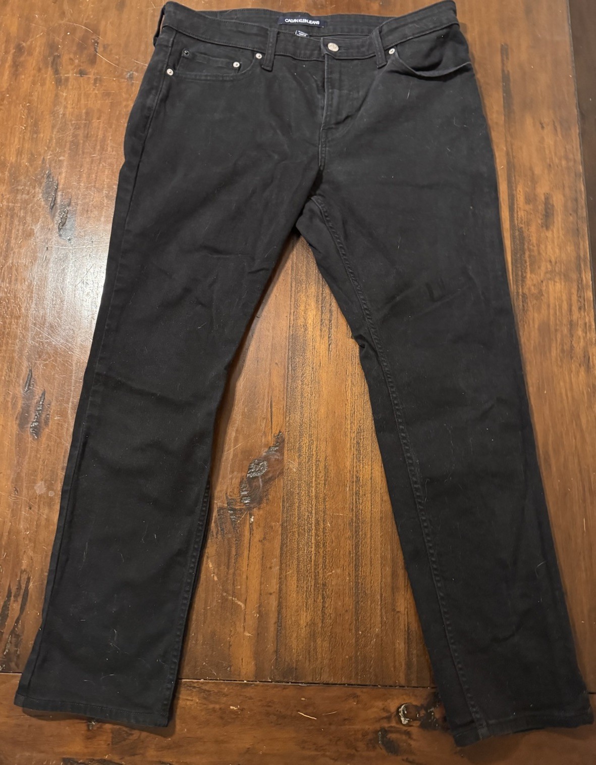 Men&rsquo;s Size 34x30 Straight Black Denim Stretch