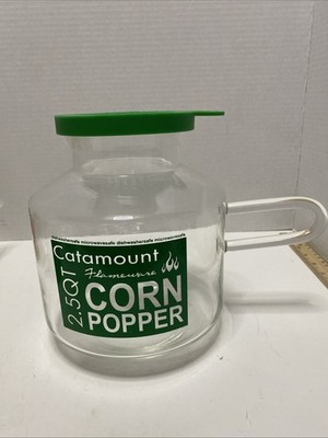 Catamount Flameware Corn Popper Microwave Dishwasher WITH LID