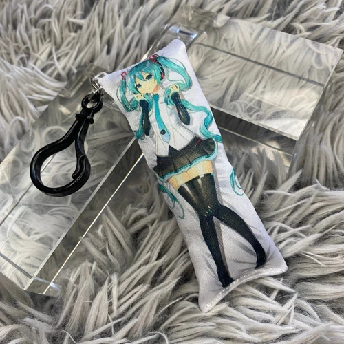 Handmade Anime Miku Hatsune Anxiety Relief Plush Keychain - Picture 1 of 9