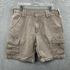 Vintage Carhartt Cargo Shorts Mens 34 Brown Utility Workwear Outdoor B164 MUS 