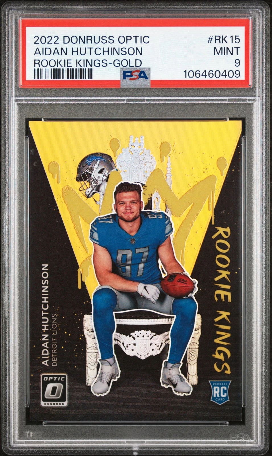 Aidan Hutchinson Panini Donruss Optic Rookie Kings #RK15 Gold