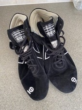  Sparco Italian Size 11-EU45 Driving Suede Lace Up Racing Shoes Excellent 