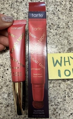 Tarte Blush Tape Liquid Blush in CHERRY .4oz/12mL FULL SZ SEALED BOX $36