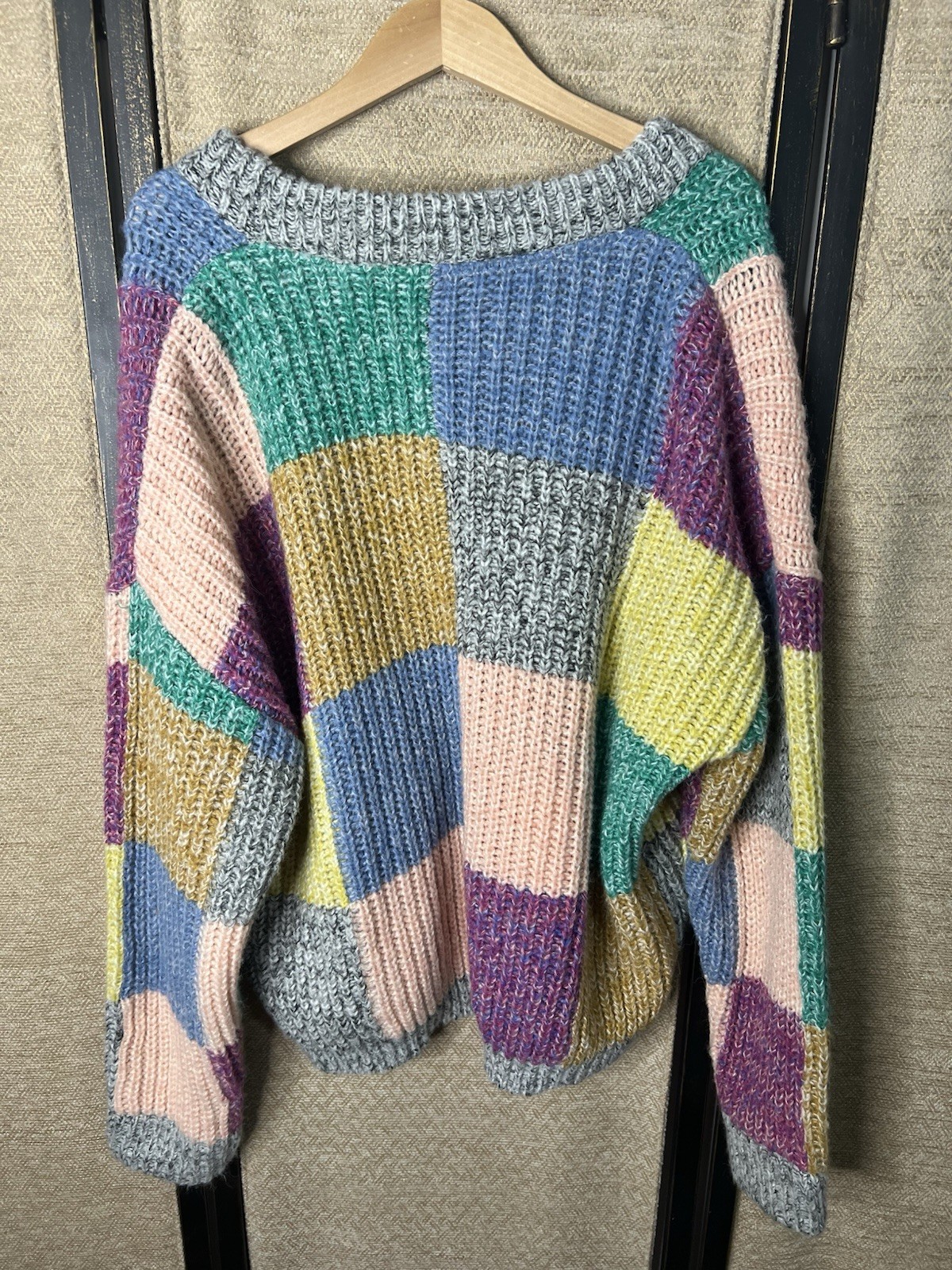 Sundance Catalog Chunky Multi Patchwork Cardigan … - image 6