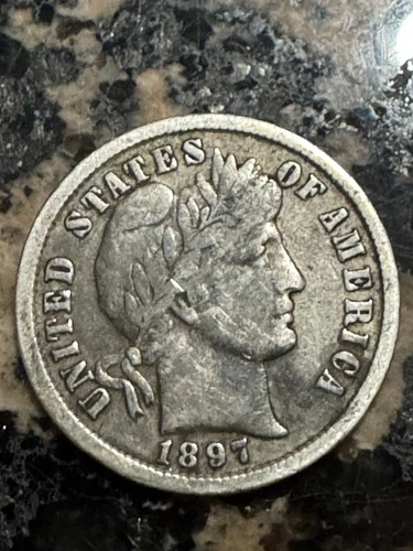 1897 Barber Dime, Better Condition, 99c Shipping