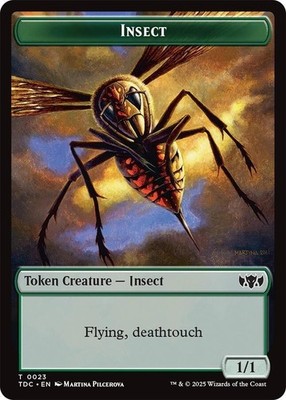 4x Wall/Insect Token, Tarkir Dragonstorm Tokens, MTG, 4 pack, Magic