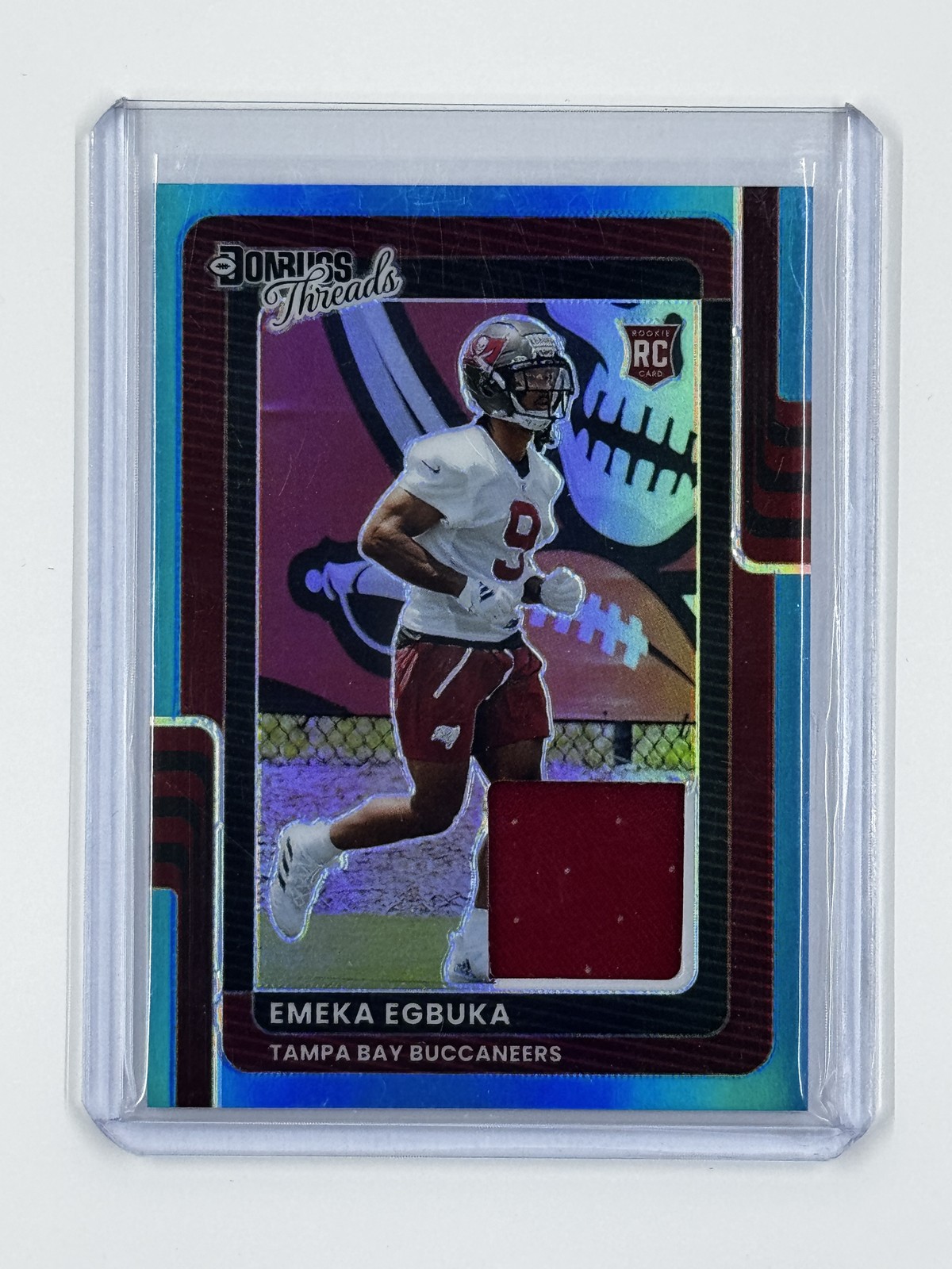 Emeka Egbuka Panini Donruss Optic Donruss Threads #EEA Blue Hyper