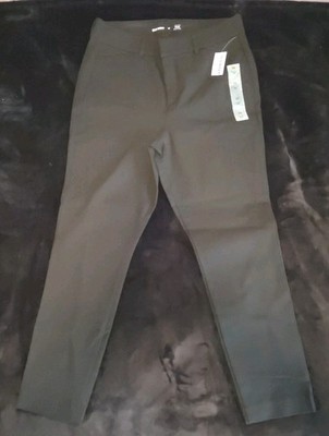 Old Navy NWT Womens 10 BLACK High Rise Pixie Never Fade Stretchy Pants SKU 292
