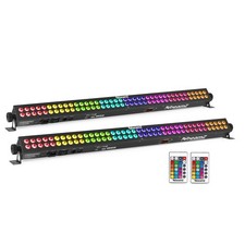 2x BeamZ LCB803 LED Light Bar Venue Uplighters, Wall Wash Effect - 80x 3w RBG