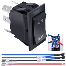 Momentary Reverse Polarity Rocker Switch DPDT ON -Off- ON 6 Pin 20A 12V DC Pow