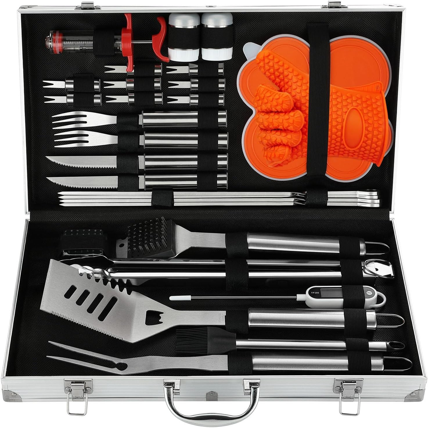 Kit Barbecue 30 Pezzi Acciaio Inox Sottocosto | Attrezzi BBQ Professionali