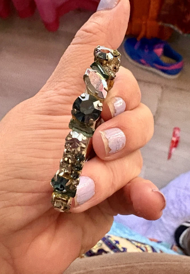 Brazalete Swarovski cristal blanco y azul Foto 4 de 4