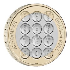 2022 £2 Two pound coin Alexander Graham Bell UK Royal Mint BUNC uncirculated