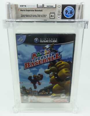 Nintendo Gamecube *Mario Superstar Baseball* Sealed WATA 9.6 A+ no VGA Red Strip