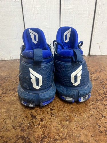 Adidas D Lillard 2 Basketball Shoe Sneaker Blue Camo Sole Mens Size 9 Bin S22 - Picture 5 of 8